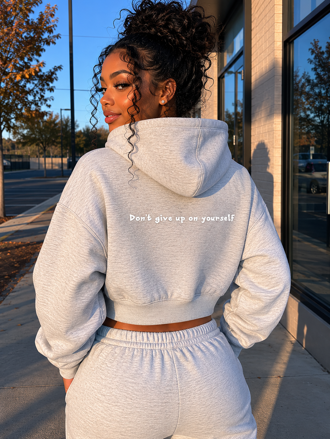 Woman’s Dark Grey ‘Good Vibes Only’ Hoodie