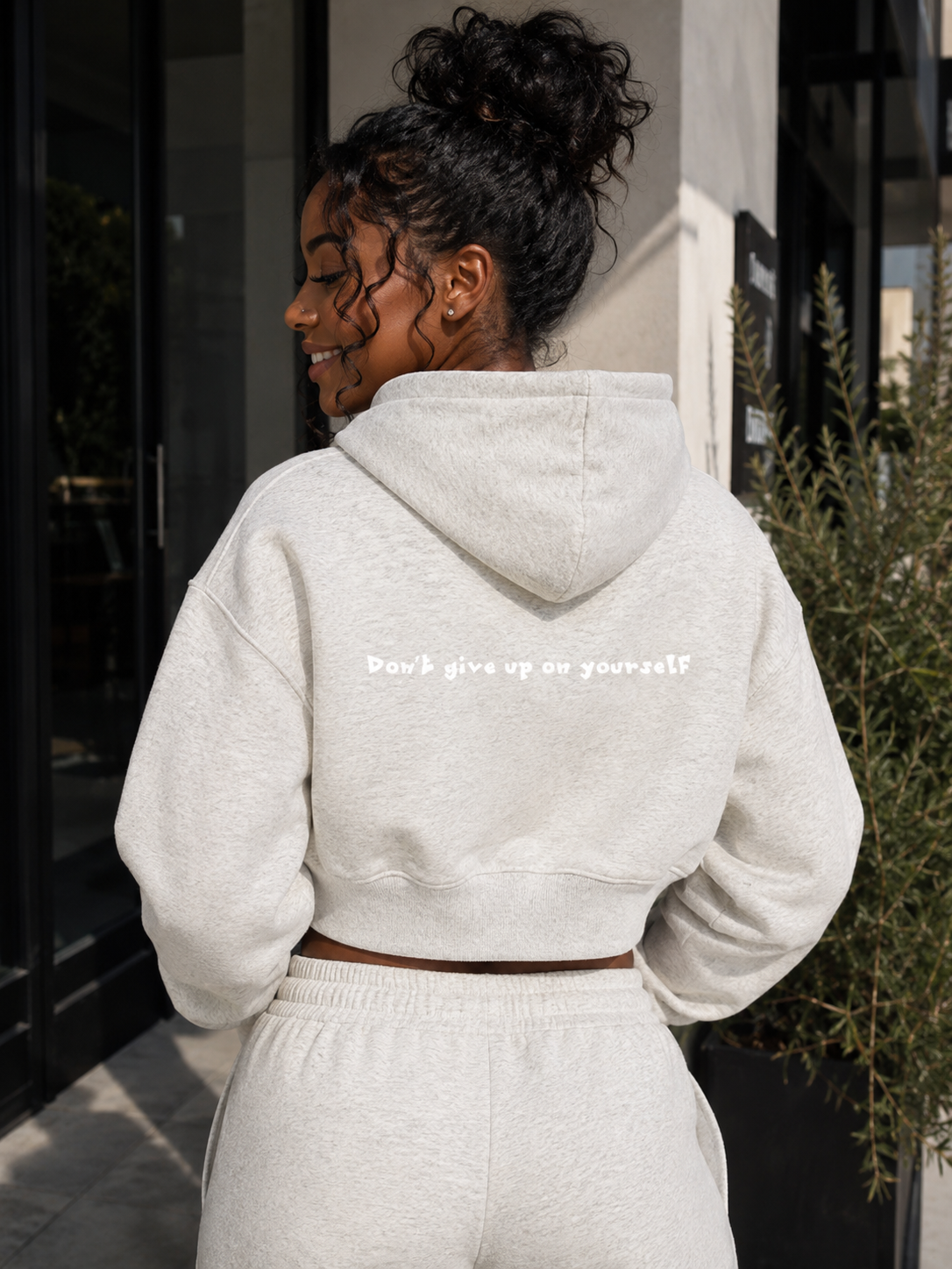 Woman’s Grey ‘Good Vibes Only’ Hoodie